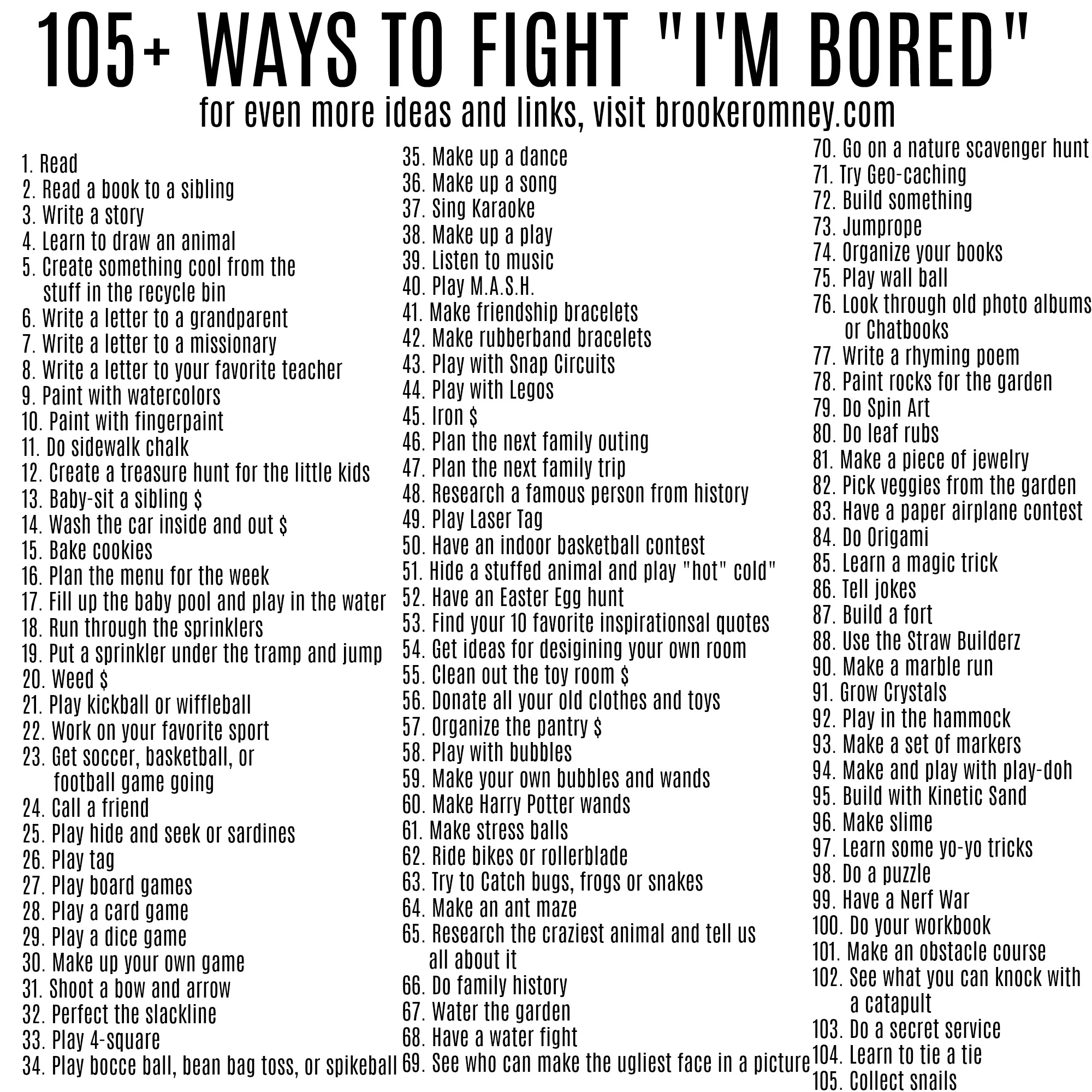 105 Fun Things to Do When Bored at Home - Ideas for all ages!