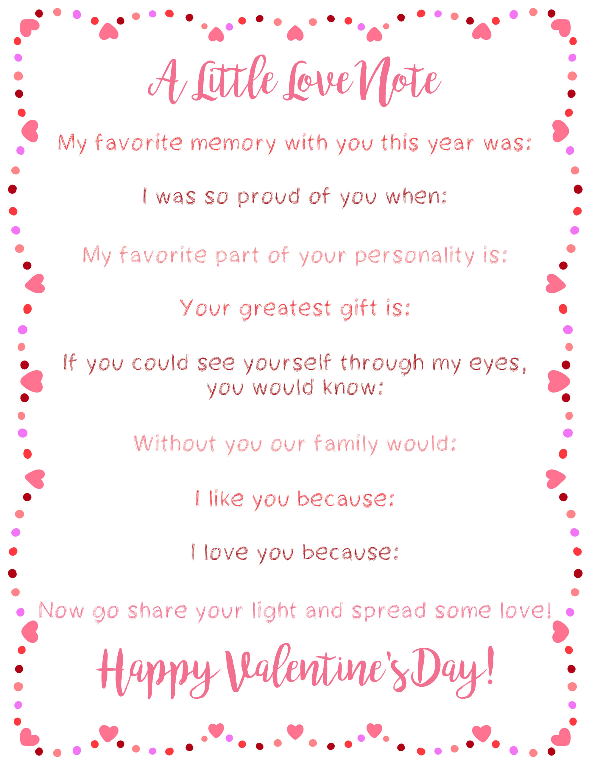 free Valentine printable